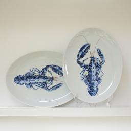 Serving platter with lobster image