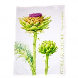tea towel with flowering Artichoke design