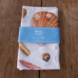 Apron - shellfish design, sea shells in packaging