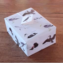 Wrapping paper with sea bird design