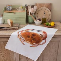tea towel with crab design