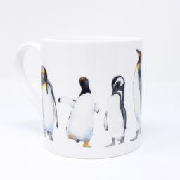 A quite big mug with a penguin design
