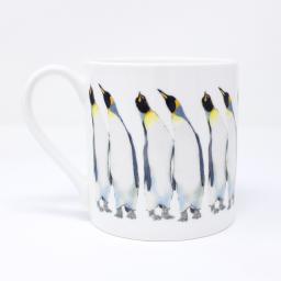 King penguin couple leaning in harmony mug - handle facing left