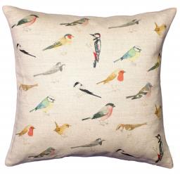 Bird cushion - garden birds