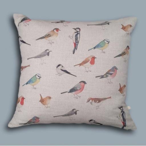 Bird cushion - garden birds
