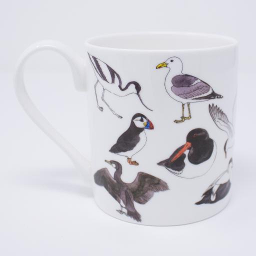 Mug with bird design - sea birds