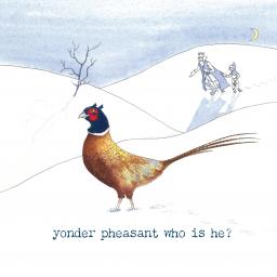 Yonder pheasant xmas card front.jpg