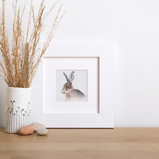 Hare Profile Mini Print